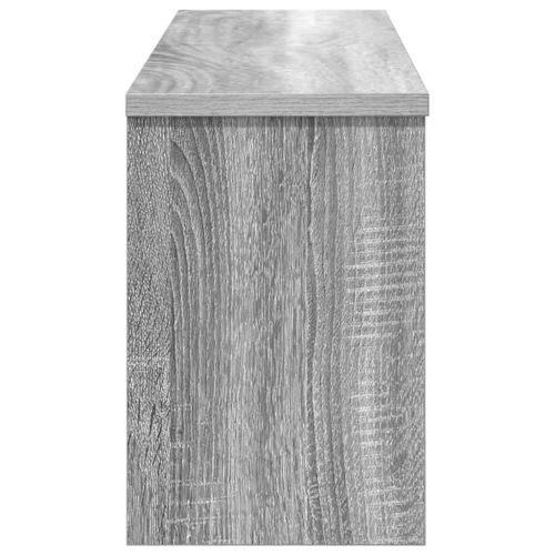 Стенен закачалка за палта с рафт Сив Сонома 80 x 20 x 30 cm