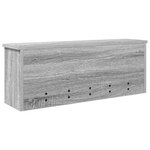 Стенен закачалка за палта с рафт Сив Сонома 80 x 20 x 30 cm