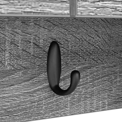 Стенен закачалка за палта с рафт Сив Сонома 80 x 20 x 30 cm