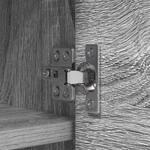 Стенен закачалка за палта с рафт Сив Сонома 80 x 20 x 30 cm