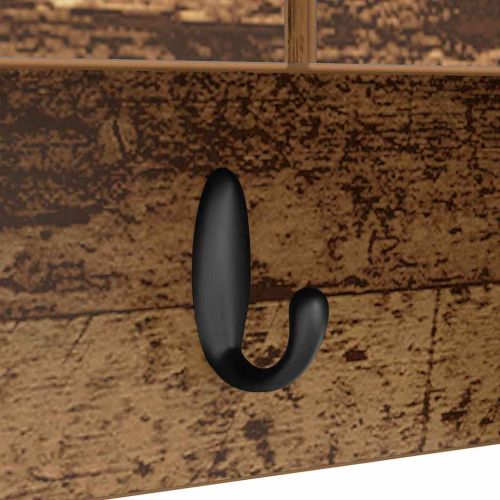 Стенен закачалка за палта с рафт Старо дърво 80 x 20 x 30 cm