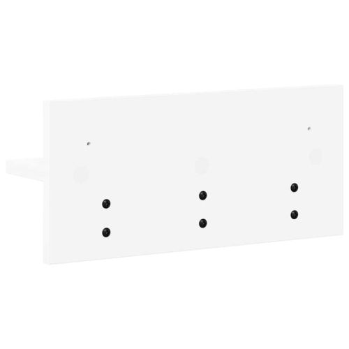 Стенен закачалка за палта със съхранение Бяло 40 x 10,5 x 18 см