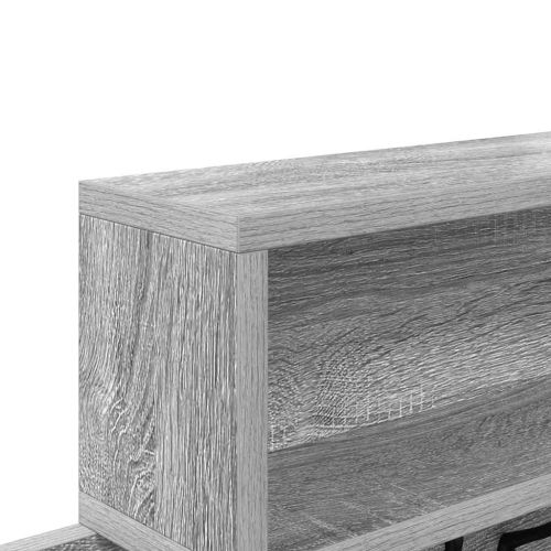 Стенен закачалка за палта с рафт Сив Сонома 100 x 12 x 43,5 см