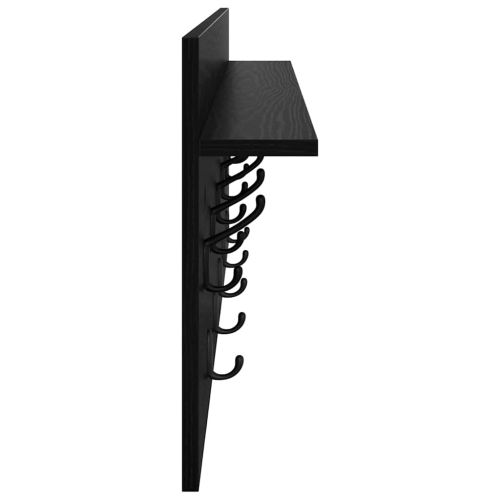 Стенен закачалка за палта с рафт Черния дъб 100 x 40 x 12 см