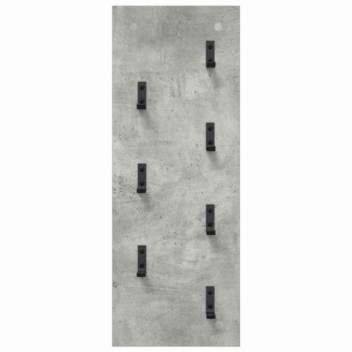 Стенен закачалка за палта Циментено сиво 30 x 1,5 x 80 см