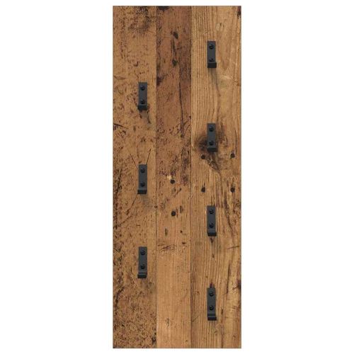 Стенен закачалка за палта Старо дърво 30 x 1,5 x 80 см