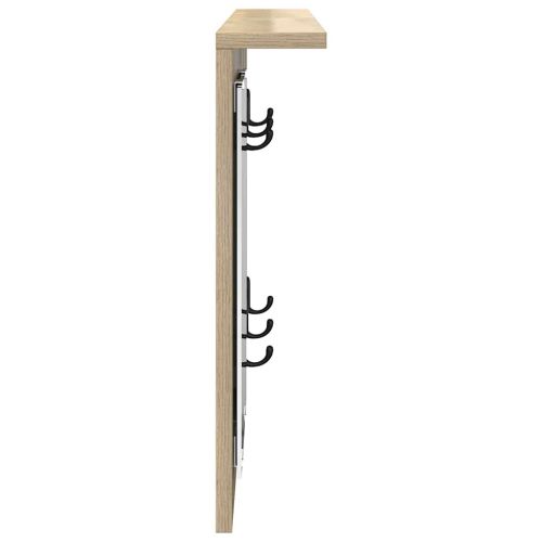 Стенен закачалка за палта с рафт дъб сонома 85 x 10 x 45 см