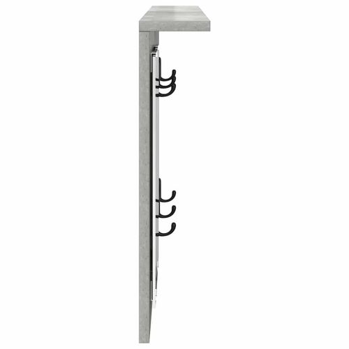 Стенен закачалка за палта с рафт Бетонно сиво 85 x 10 x 45 см