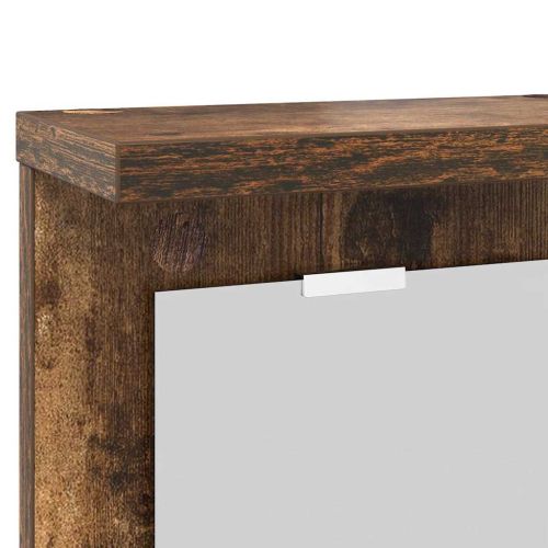 Стенен закачалка за палта с рафт Опушен дъб 85 x 10 x 45 см