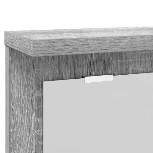 Стенен закачалка за палта с рафт Сив сонома 85 x 10 x 45 см