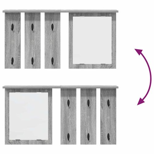 Стенен закачалка за палта с рафт Сив сонома 85 x 10 x 45 см