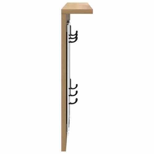 Стенен закачалка за палта с рафт дъб артизан 85 x 10 x 45 см