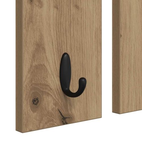 Стенен закачалка за палта с рафт дъб артизан 85 x 10 x 45 см