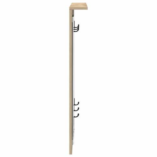 Стенен закачалка за палта с рафт дъб сонома 84 x 10 x 80 см