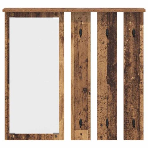 Стенен закачалка за палта с рафт Старо дърво 84 x 10 x 80 см