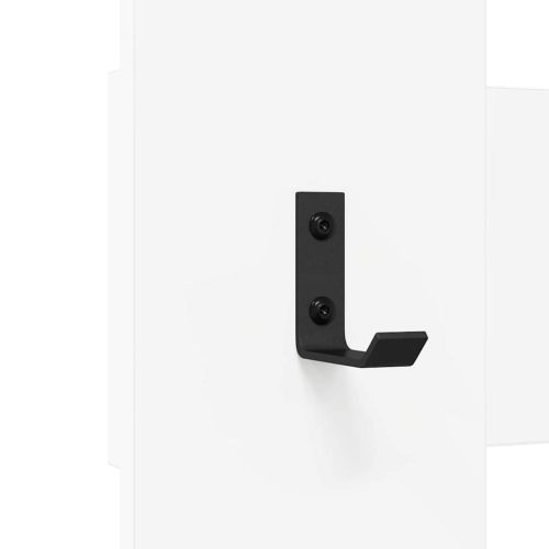 Стенен закачалка за палта Бяло 65 x 3 x 100 см Инженерно дърво