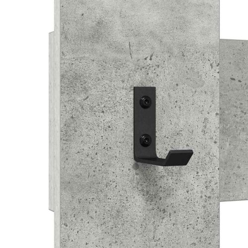 Стенен закачалка за палта Циментено сиво 65 x 3 x 100 см