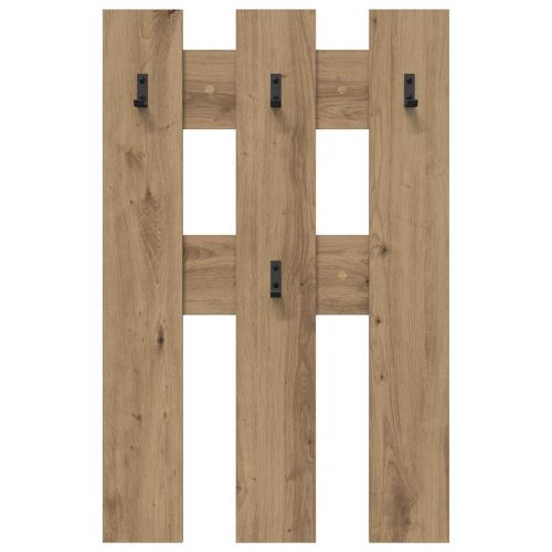 Стенен закачалка за палта Дъб 65 x 3 x 100 см Инженерно дърво