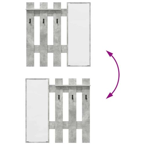 Стенен закачалка за палта Циментено сиво 100 x 10 x 100 см