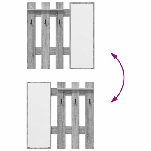 Стенен закачалка за палта Сив Сонома 100 x 10 x 100 см