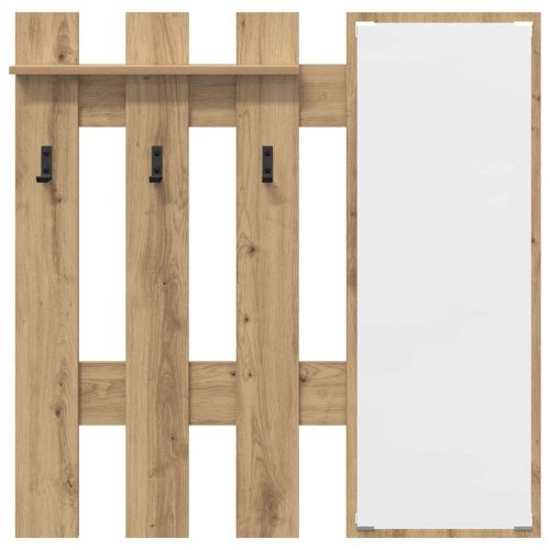 Стенен закачалка за палта Дъб 100 x 10 x 100 см Инженерно дърво