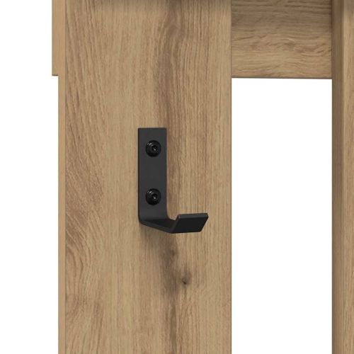 Стенен закачалка за палта Дъб 100 x 10 x 100 см Инженерно дърво