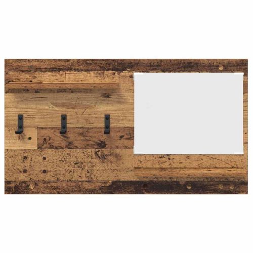 Стенен закачалка за палта с рафт Старо дърво 90 x 10 x 50 см