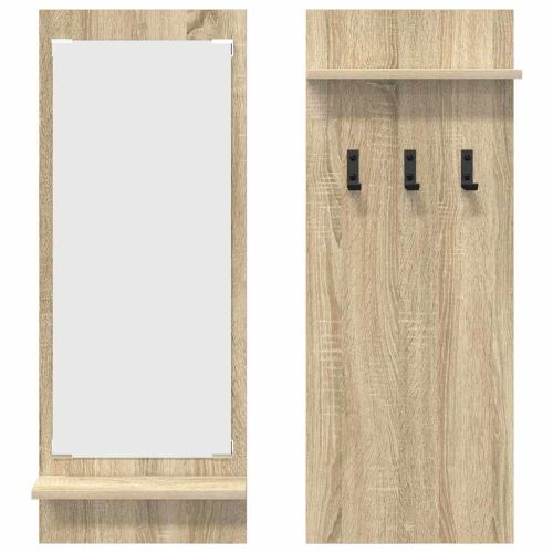 Стенен закачалка за палта с рафт Сонома дъб 70 x 10 x 90 см