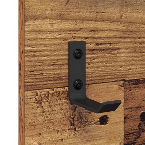 Стенен закачалка за палта с рафт Старо дърво 70 x 10 x 90 см