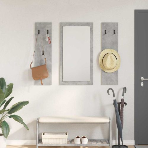 Стенен закачалка за палта Циментено сиво 96 x 1,5 x 90 см