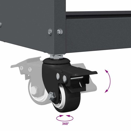 Карача за инструменти с рафт с колело Антрацит 75 x 35 x 73 см