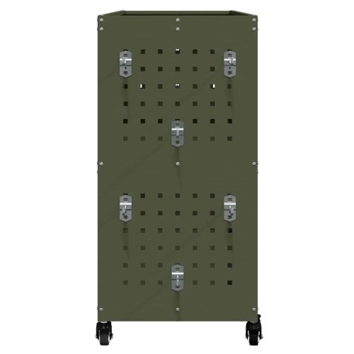 Карача за инструменти с рафт Маслиненозелен 75 x 35 x 73 см