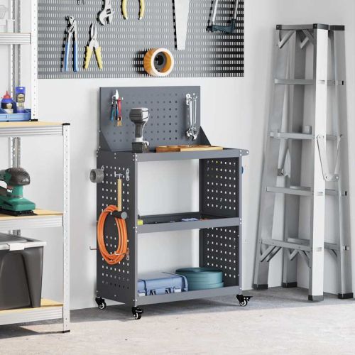 Карача за инструменти с рафт с колело Антрацит 65 x 35 x 111 см