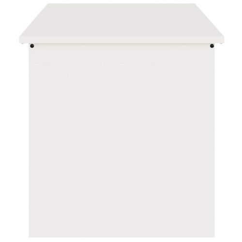 Кутия за съхранение на открито Бяло 100 x 50,5 x 50 см Стомана