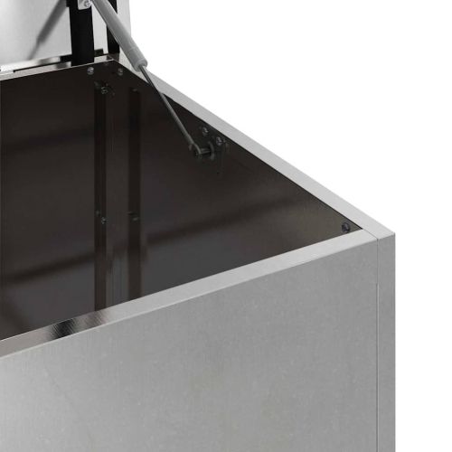 Кутия за съхранение на открито Сребрист 100 x 50,5 x 50 см