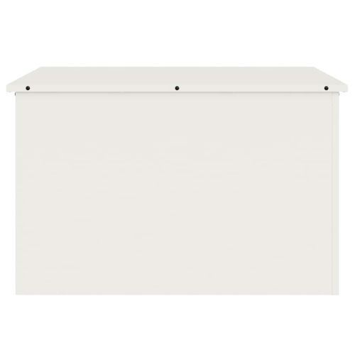 Кутия за съхранение на открито Бяло 80 x 50,5 x 50 см Стомана