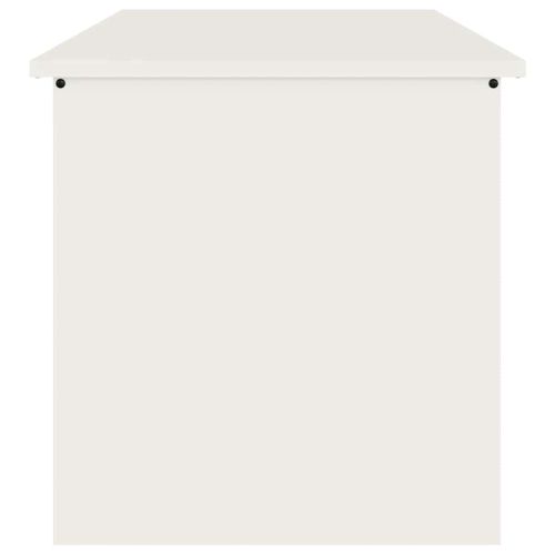 Кутия за съхранение на открито Бяло 80 x 50,5 x 50 см Стомана