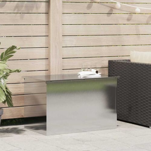 Кутия за съхранение на открито Сребрист 80 x 50,5 x 50 см