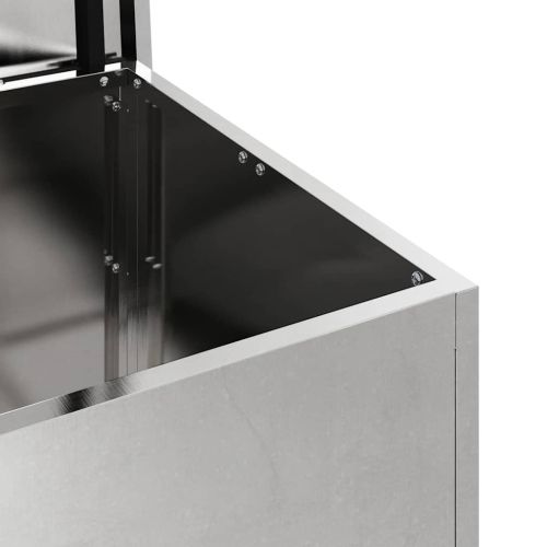 Кутия за съхранение на открито Сребрист 80 x 50,5 x 50 см