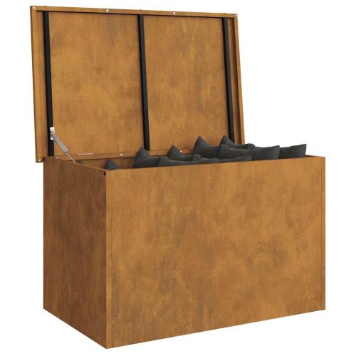 Кутия за съхранение на открито Ръждясало 80 x 50,5 x 50 см