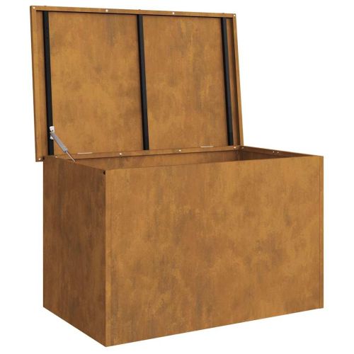 Кутия за съхранение на открито Ръждясало 80 x 50,5 x 50 см