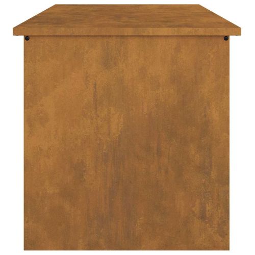 Кутия за съхранение на открито Ръждясало 80 x 50,5 x 50 см