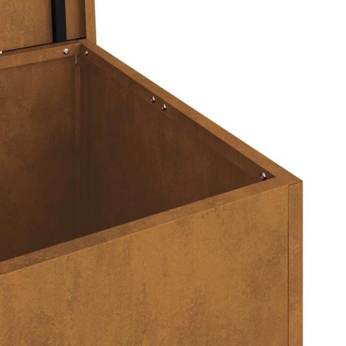 Кутия за съхранение на открито Ръждясало 80 x 50,5 x 50 см