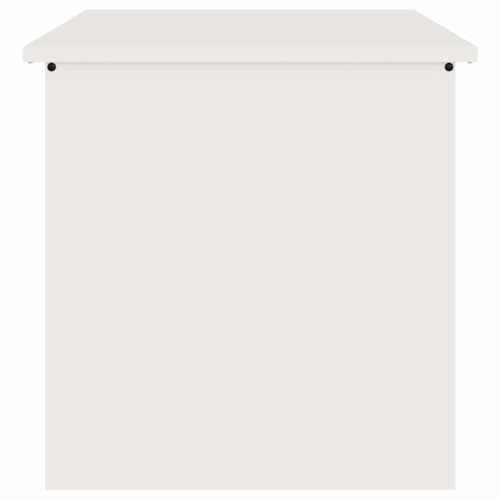 Кутия за съхранение на открито Бяло 55 x 50,5 x 50 см Стомана