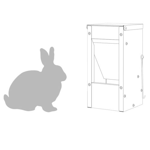 Хранилка за зайци Черно 12,5 x 12,5 x 25 см