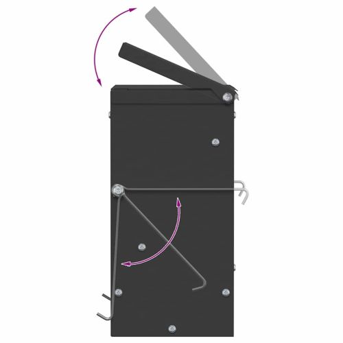 Хранилка за зайци Черно 20 x 12,5 x 25 см