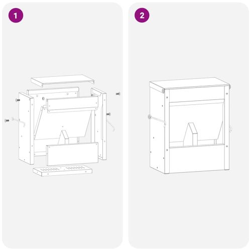 Хранилка за зайци Маслинено зелено 20 x 12,5 x 25 см