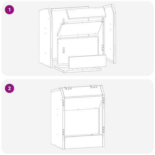 Хранилка за зайци Черно 64.5 x 25.5 x 45.5 см
