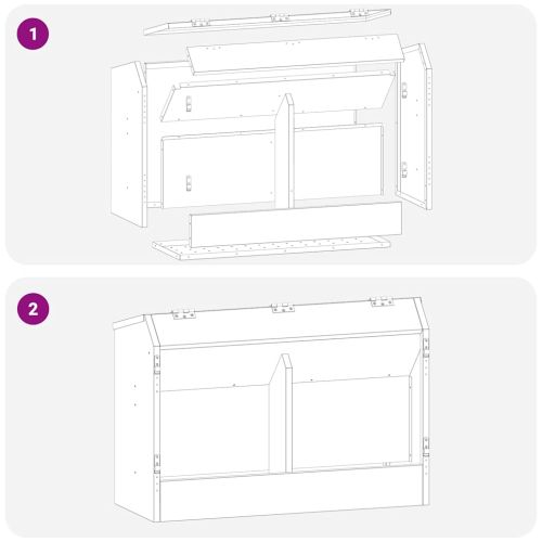 Хранилка за зайци Черно 64.5 x 25.5 x 45.5 см