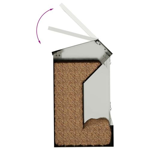 Хранилка за зайци Сребрист 64.5 x 25.5 x 45.5 см